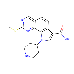 CSc1ncc2ccc3c(C(N)=O)cn(C4CCNCC4)c3c2n1 ZINC000144912475