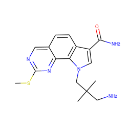 CSc1ncc2ccc3c(C(N)=O)cn(CC(C)(C)CN)c3c2n1 ZINC000144867072