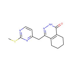 CSc1nccc(Cc2n[nH]c(=O)c3c2CCCC3)n1 ZINC000168542343