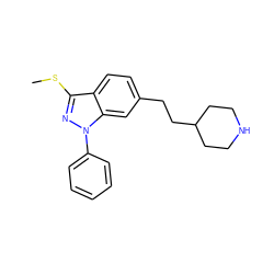 CSc1nn(-c2ccccc2)c2cc(CCC3CCNCC3)ccc12 ZINC000169706065