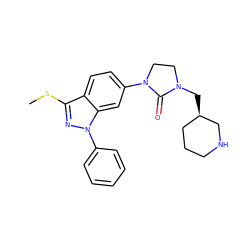 CSc1nn(-c2ccccc2)c2cc(N3CCN(C[C@@H]4CCCNC4)C3=O)ccc12 ZINC000165064072