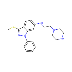 CSc1nn(-c2ccccc2)c2cc(NCCN3CCNCC3)ccc12 ZINC000169706052