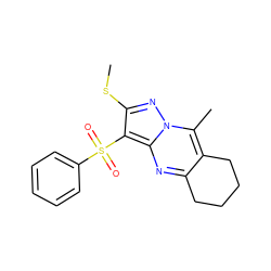 CSc1nn2c(C)c3c(nc2c1S(=O)(=O)c1ccccc1)CCCC3 ZINC000049072715