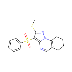 CSc1nn2c3c(cnc2c1S(=O)(=O)c1ccccc1)CCCC3 ZINC000049073336