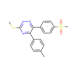 CSc1nnc(-c2ccc(S(C)(=O)=O)cc2)c(-c2ccc(C)cc2)n1 ZINC000103235967