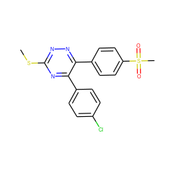 CSc1nnc(-c2ccc(S(C)(=O)=O)cc2)c(-c2ccc(Cl)cc2)n1 ZINC000103235962