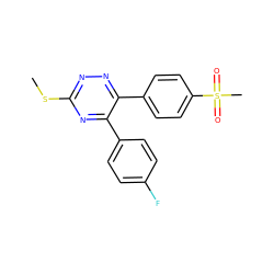 CSc1nnc(-c2ccc(S(C)(=O)=O)cc2)c(-c2ccc(F)cc2)n1 ZINC000103235965