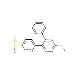 CSc1nnc(-c2ccc(S(C)(=O)=O)cc2)c(-c2ccccc2)n1 ZINC000103235971