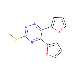 CSc1nnc(-c2ccco2)c(-c2ccco2)n1 ZINC000000085185