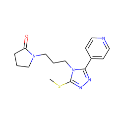 CSc1nnc(-c2ccncc2)n1CCCN1CCCC1=O ZINC000001332904