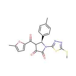 CSc1nnc(N2C(=O)C(=O)C(C(=O)c3ccc(C)o3)[C@H]2c2ccc(C)cc2)s1 ZINC000009540926