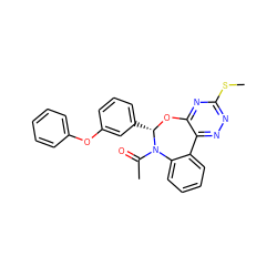 CSc1nnc2c(n1)O[C@@H](c1cccc(Oc3ccccc3)c1)N(C(C)=O)c1ccccc1-2 ZINC000000683348