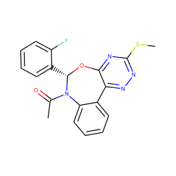 CSc1nnc2c(n1)O[C@@H](c1ccccc1F)N(C(C)=O)c1ccccc1-2 ZINC000001171675