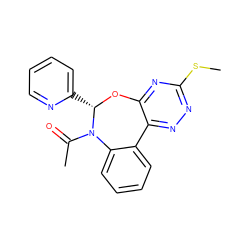 CSc1nnc2c(n1)O[C@@H](c1ccccn1)N(C(C)=O)c1ccccc1-2 ZINC000000683362