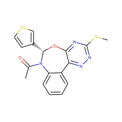 CSc1nnc2c(n1)O[C@@H](c1ccsc1)N(C(C)=O)c1ccccc1-2 ZINC000000683334