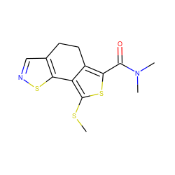 CSc1sc(C(=O)N(C)C)c2c1-c1sncc1CC2 ZINC001772654018