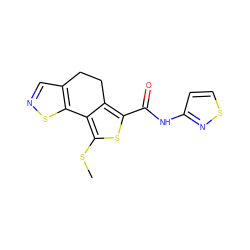 CSc1sc(C(=O)Nc2ccsn2)c2c1-c1sncc1CC2 ZINC001772607777