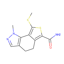 CSc1sc(C(N)=O)c2c1-c1c(cnn1C)CC2 ZINC000201249412