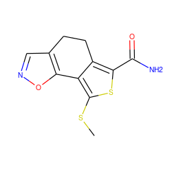 CSc1sc(C(N)=O)c2c1-c1oncc1CC2 ZINC000012367125