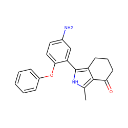 Cc1[nH]c(-c2cc(N)ccc2Oc2ccccc2)c2c1C(=O)CCC2 ZINC000205727009