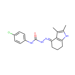 Cc1[nH]c2c(c1C)/C(=N/NC(=O)Nc1ccc(Cl)cc1)CCC2 ZINC000038149903