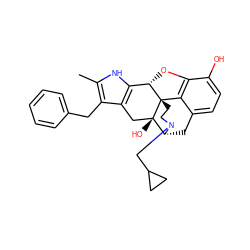 Cc1[nH]c2c(c1Cc1ccccc1)C[C@@]1(O)[C@H]3Cc4ccc(O)c5c4[C@@]1(CCN3CC1CC1)[C@H]2O5 ZINC000013762974