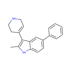 Cc1[nH]c2ccc(-c3ccccc3)cc2c1C1=CCNCC1 ZINC000096910232