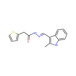 Cc1[nH]c2ccccc2c1/C=N/NC(=O)Cc1cccs1 ZINC000000175658