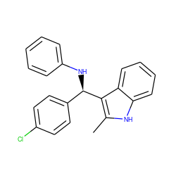 Cc1[nH]c2ccccc2c1[C@H](Nc1ccccc1)c1ccc(Cl)cc1 ZINC000084729756