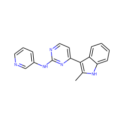 Cc1[nH]c2ccccc2c1-c1ccnc(Nc2cccnc2)n1 ZINC000072108728