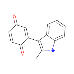 Cc1[nH]c2ccccc2c1C1=CC(=O)C=CC1=O ZINC000001676028