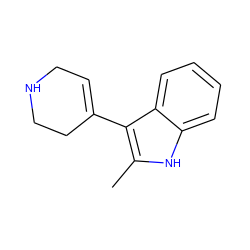 Cc1[nH]c2ccccc2c1C1=CCNCC1 ZINC000003959350