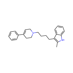 Cc1[nH]c2ccccc2c1CCCCN1CC=C(c2ccccc2)CC1 ZINC000013728607