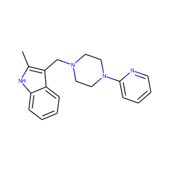 Cc1[nH]c2ccccc2c1CN1CCN(c2ccccn2)CC1 ZINC000002490706