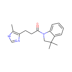 Cc1[nH]cnc1CCC(=O)N1CC(C)(C)c2ccccc21 ZINC000000004171