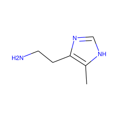 Cc1[nH]cnc1CCN ZINC000003605034