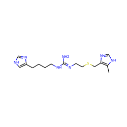 Cc1[nH]cnc1CSCC/N=C(\N)NCCCCc1c[nH]cn1 ZINC000029214230