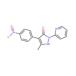 Cc1[nH]n(-c2ccccn2)c(=O)c1-c1ccc([N+](=O)[O-])cc1 ZINC000082159216