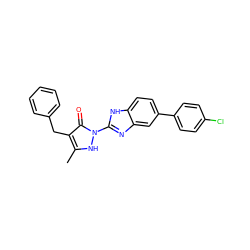 Cc1[nH]n(-c2nc3cc(-c4ccc(Cl)cc4)ccc3[nH]2)c(=O)c1Cc1ccccc1 ZINC000169320273