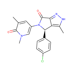 Cc1[nH]nc2c1[C@@H](c1ccc(Cl)cc1)N(c1cc(C)c(=O)n(C)c1)C2=O ZINC000220201269