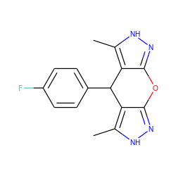 Cc1[nH]nc2c1C(c1ccc(F)cc1)c1c(n[nH]c1C)O2 ZINC001772621634