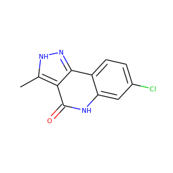 Cc1[nH]nc2c1c(=O)[nH]c1cc(Cl)ccc12 ZINC000028956962