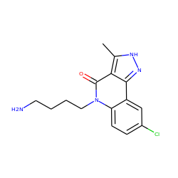 Cc1[nH]nc2c1c(=O)n(CCCCN)c1ccc(Cl)cc21 ZINC000028957065