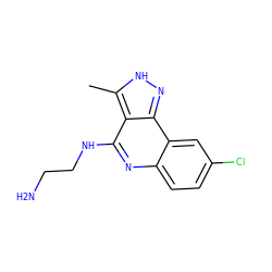 Cc1[nH]nc2c1c(NCCN)nc1ccc(Cl)cc12 ZINC000028957031