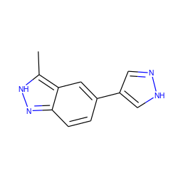 Cc1[nH]nc2ccc(-c3cn[nH]c3)cc12 ZINC000473155151