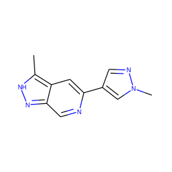 Cc1[nH]nc2cnc(-c3cnn(C)c3)cc12 ZINC000205255309