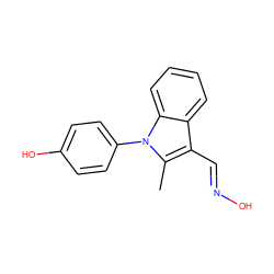 Cc1c(/C=N/O)c2ccccc2n1-c1ccc(O)cc1 ZINC000028819903