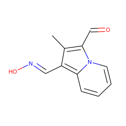 Cc1c(/C=N/O)c2ccccn2c1C=O ZINC000003193711