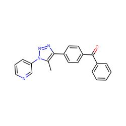 Cc1c(-c2ccc(C(=O)c3ccccc3)cc2)nnn1-c1cccnc1 ZINC000045257123