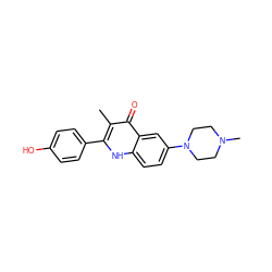 Cc1c(-c2ccc(O)cc2)[nH]c2ccc(N3CCN(C)CC3)cc2c1=O ZINC000072115002